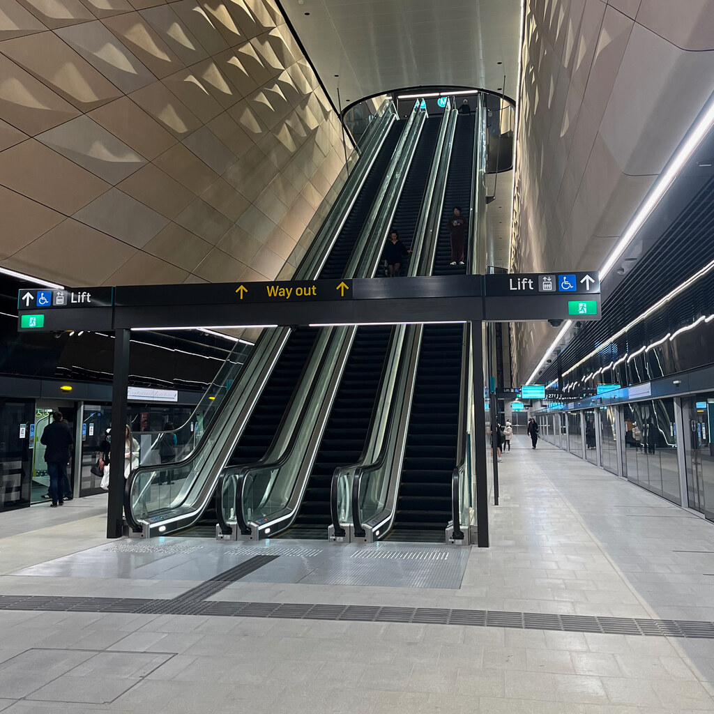 Photo of an escalator
