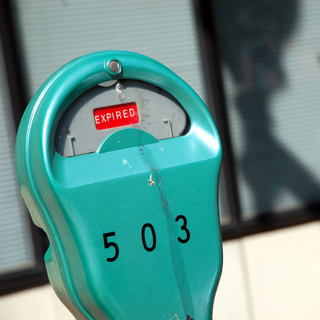 Photo of an expired parking meter