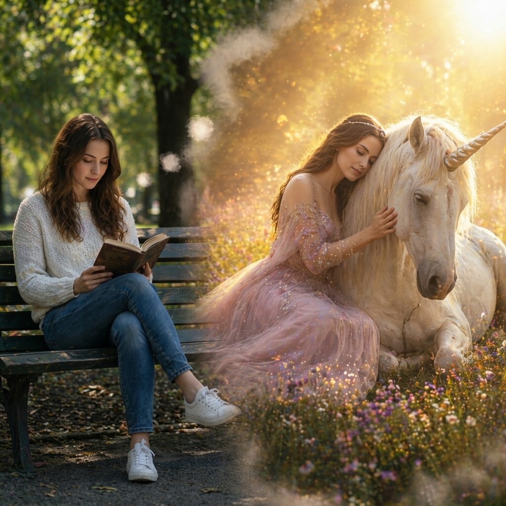 Generated image of a woman's fantasy