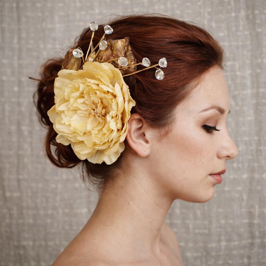 Photo of a woman wearing a fascinator