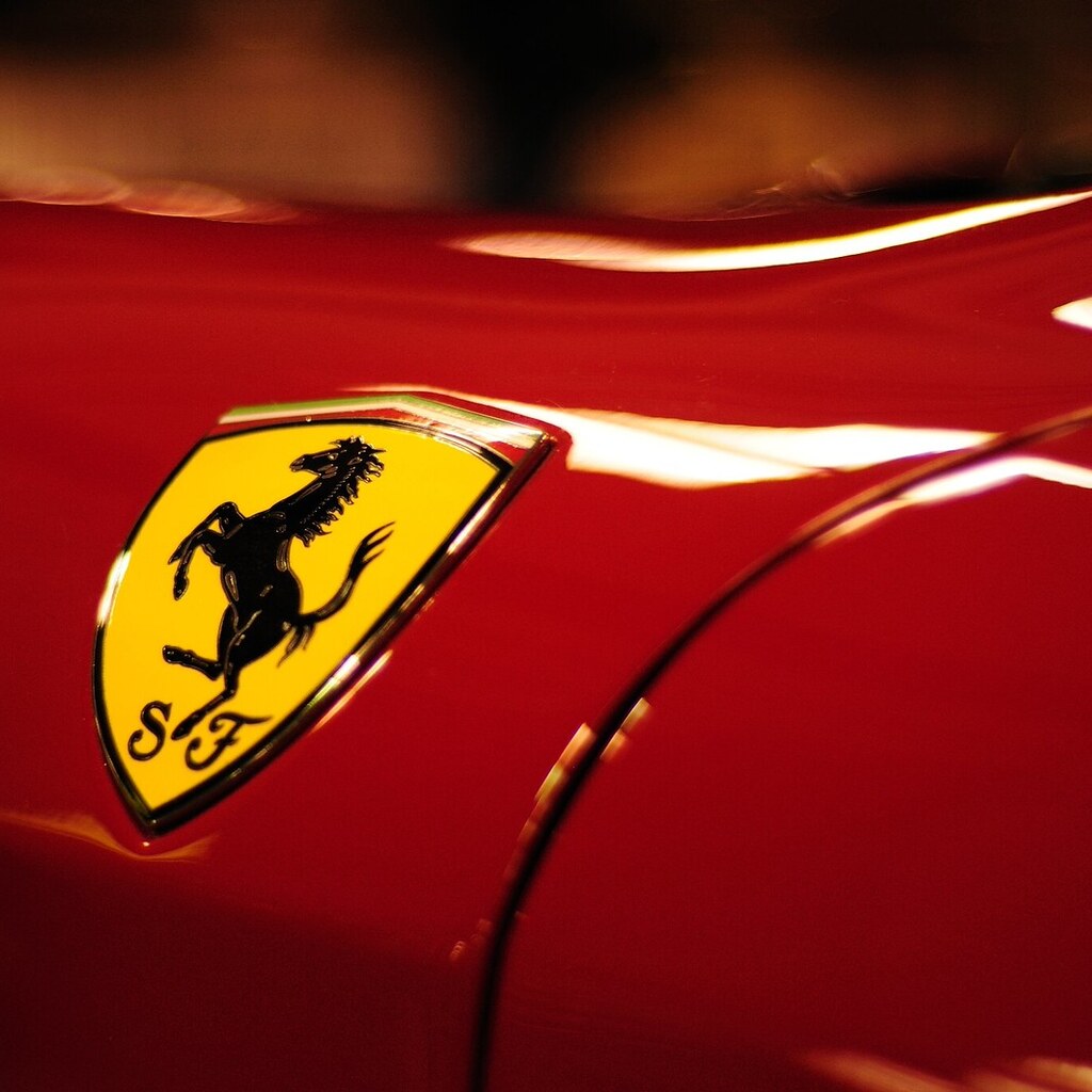 Photo of a Ferrari badge