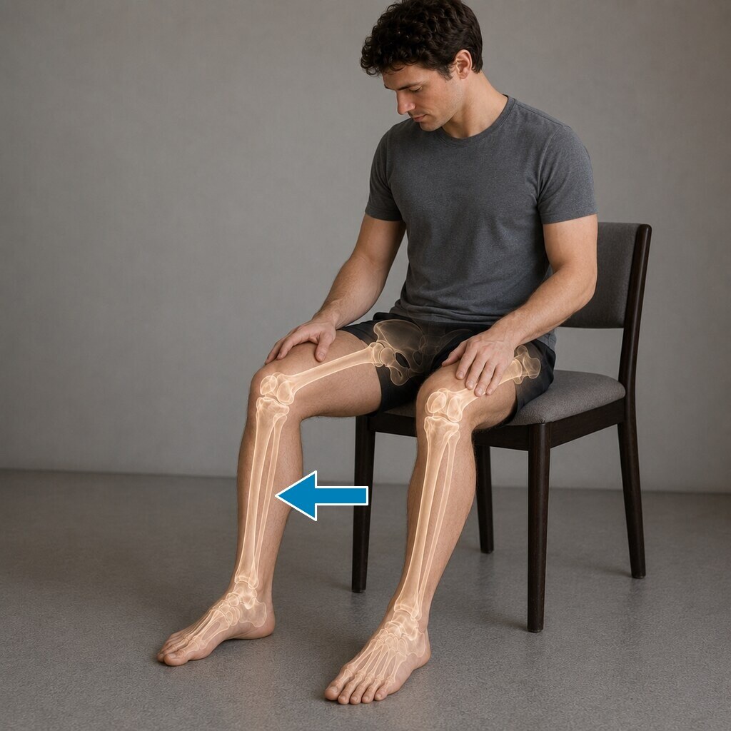 Generated image of leg bones indicating the fibula