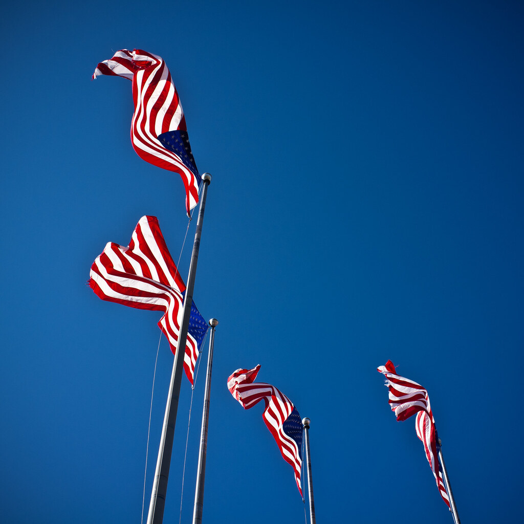 Photo of American flags
