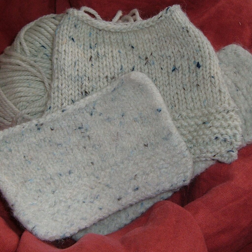 Photo of flecked knitting