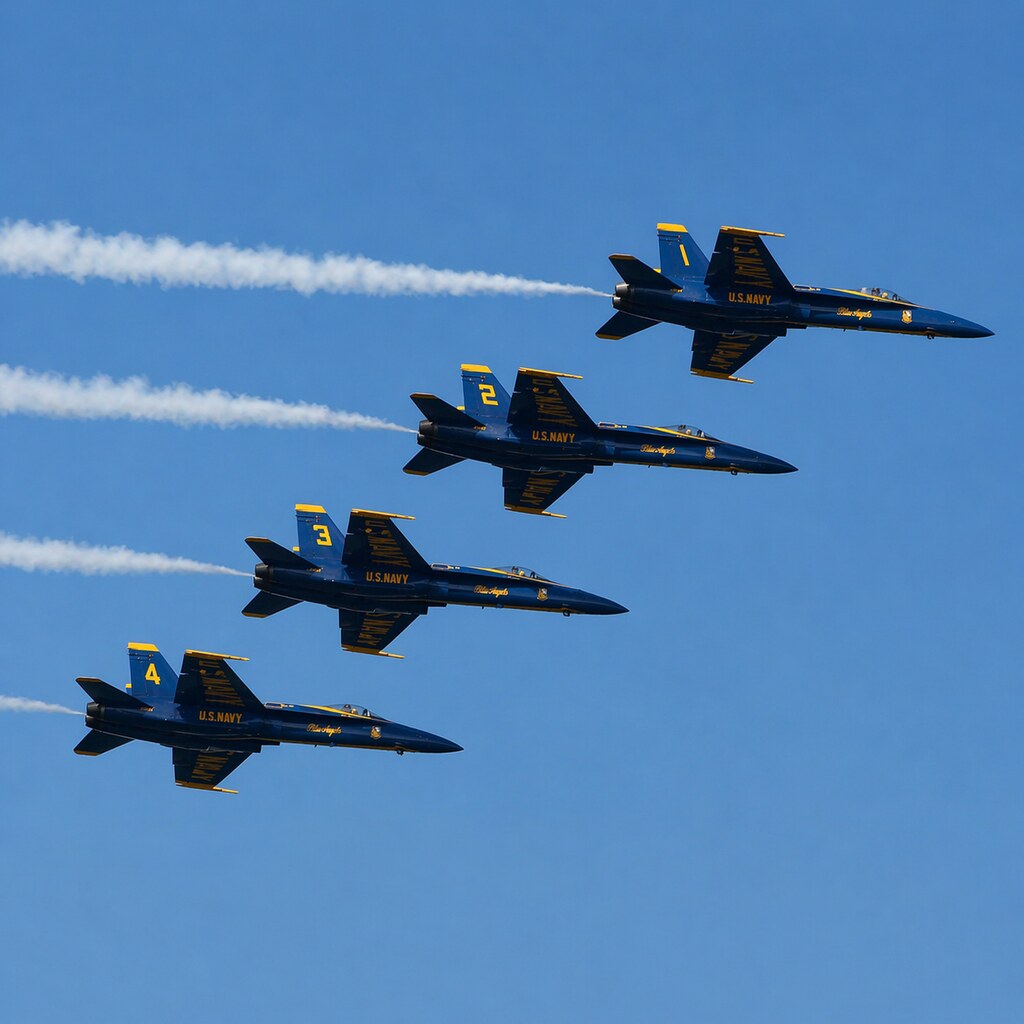 Photo of a fleet of jets