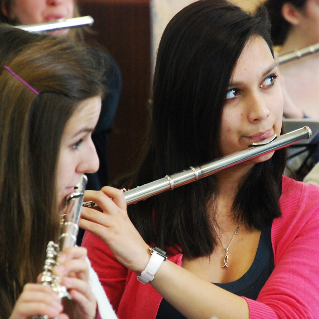 Photo of women playing the flute