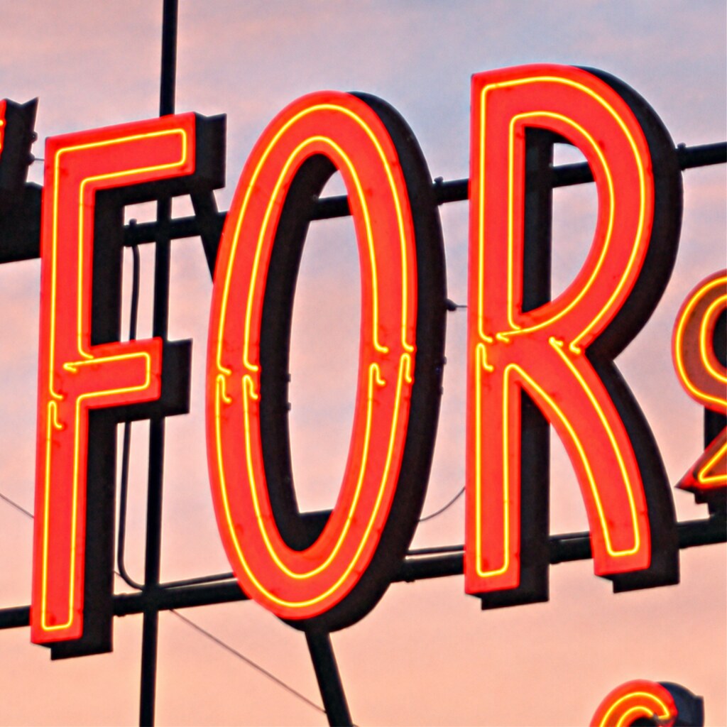 Photo of a sign that says for