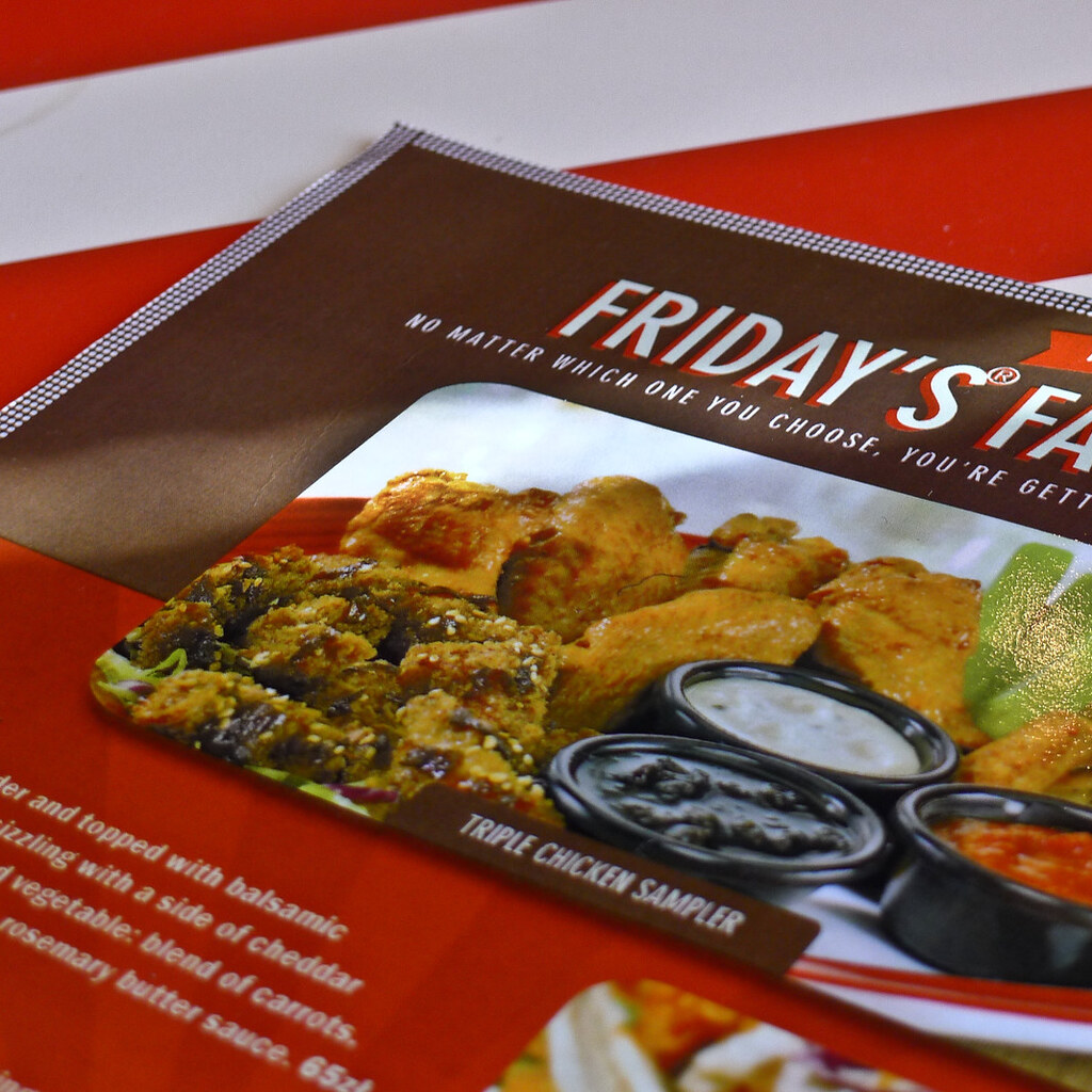 Photo of a menu that says Friday
