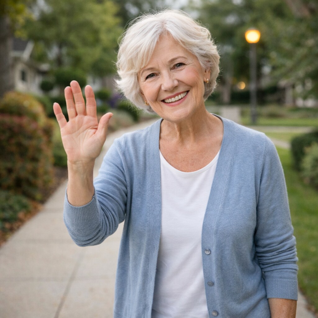 Photo of a friendly woman