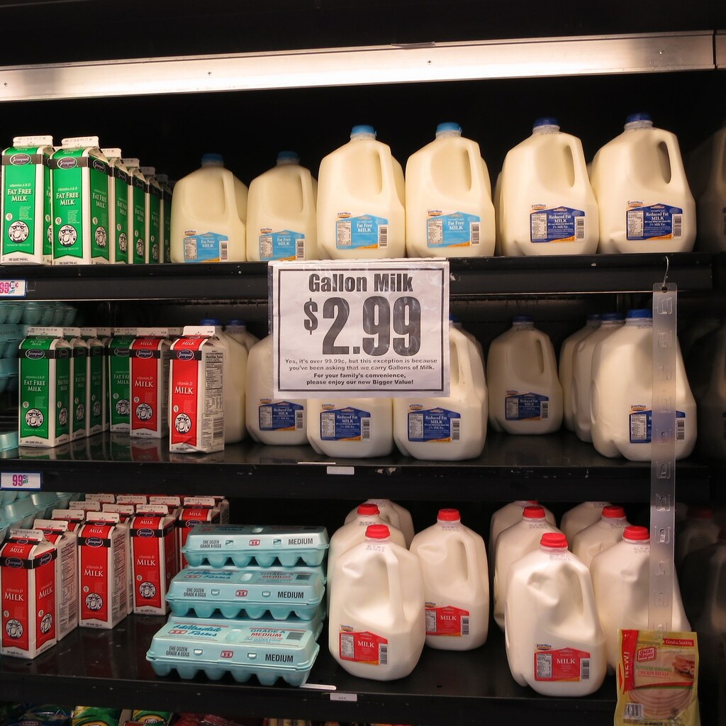 Photo of gallons of milk