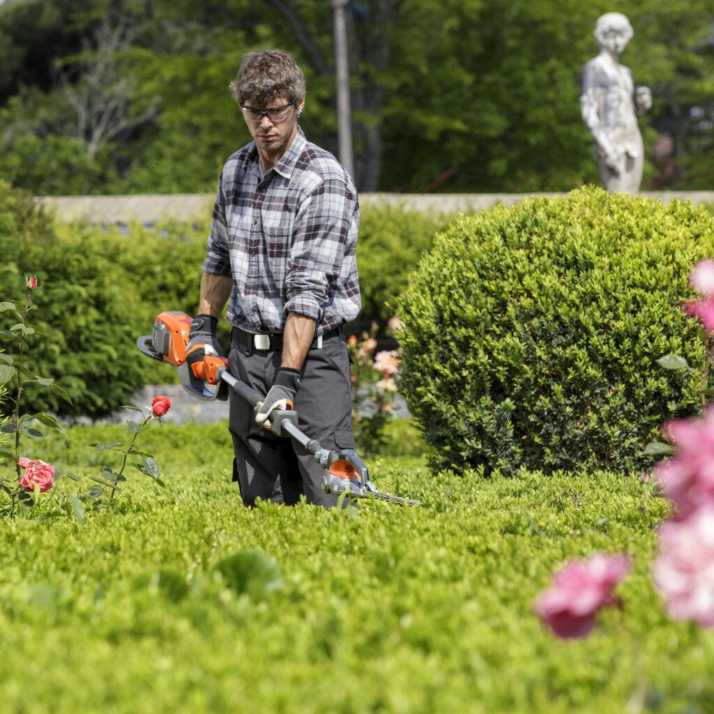 Photo of a gardener at work