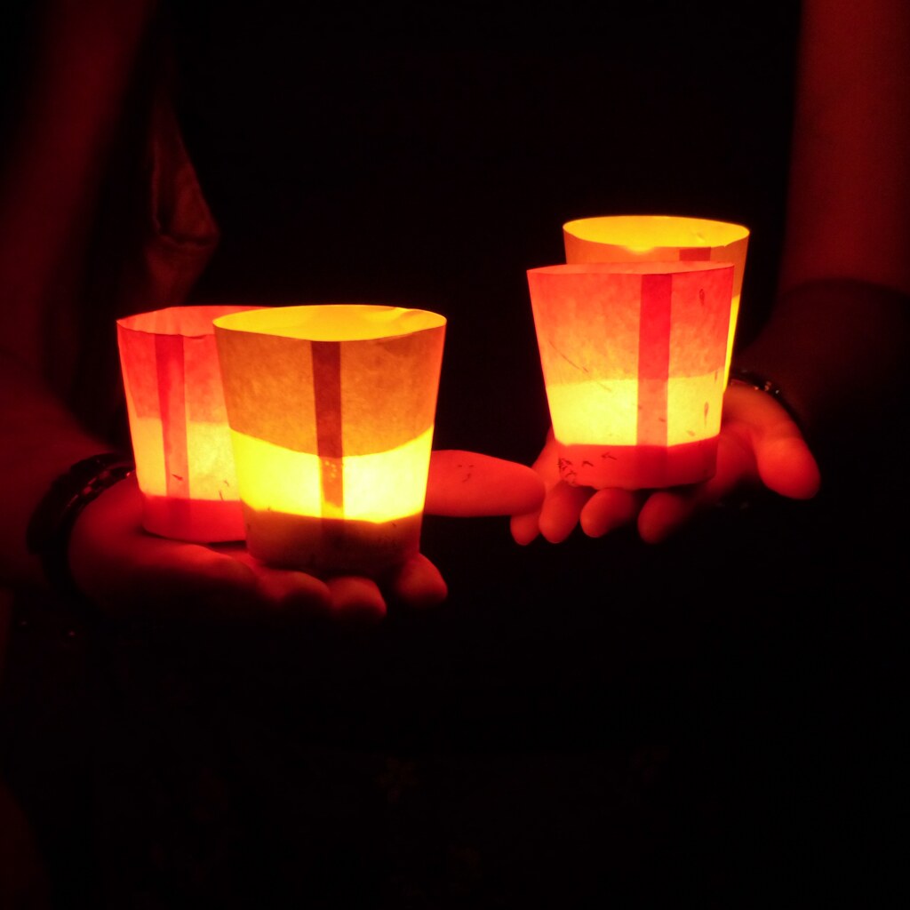 Photo of glowing candles