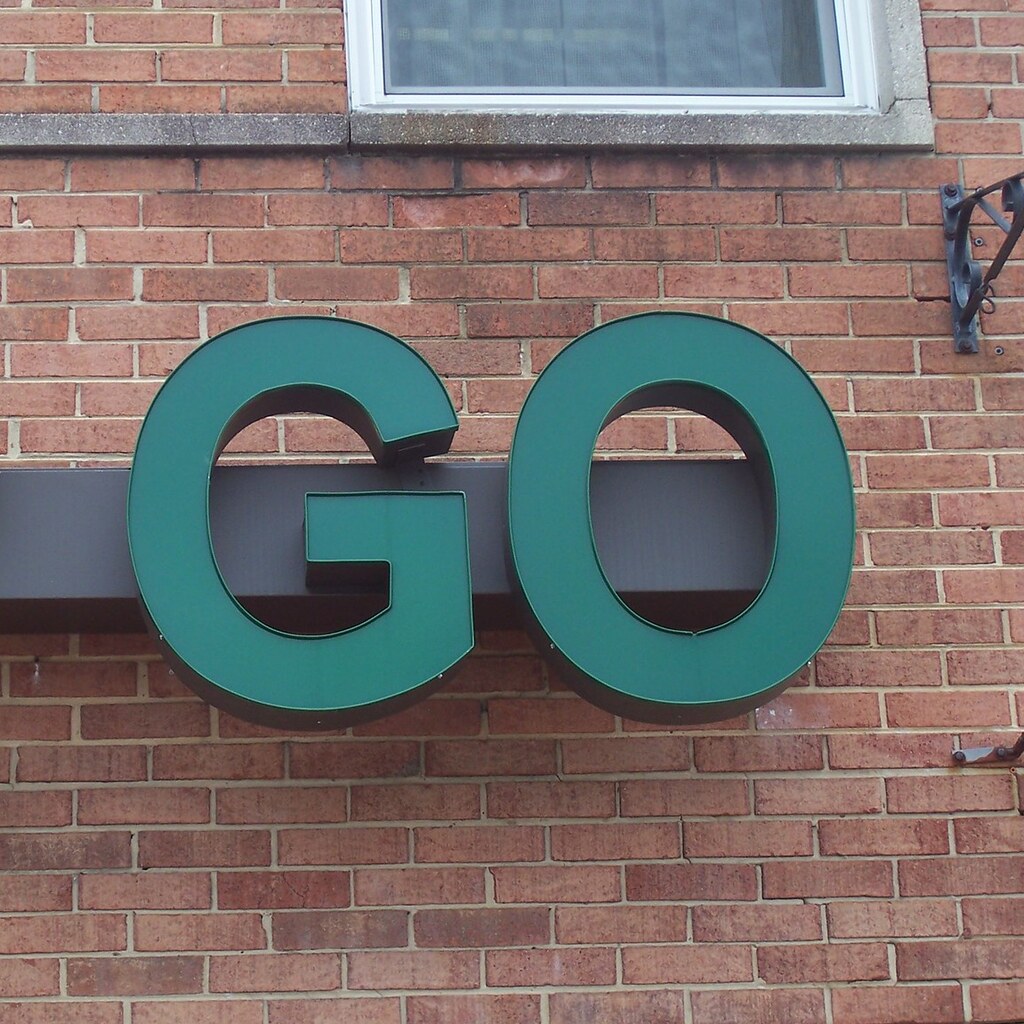 Photo of a sign that says go