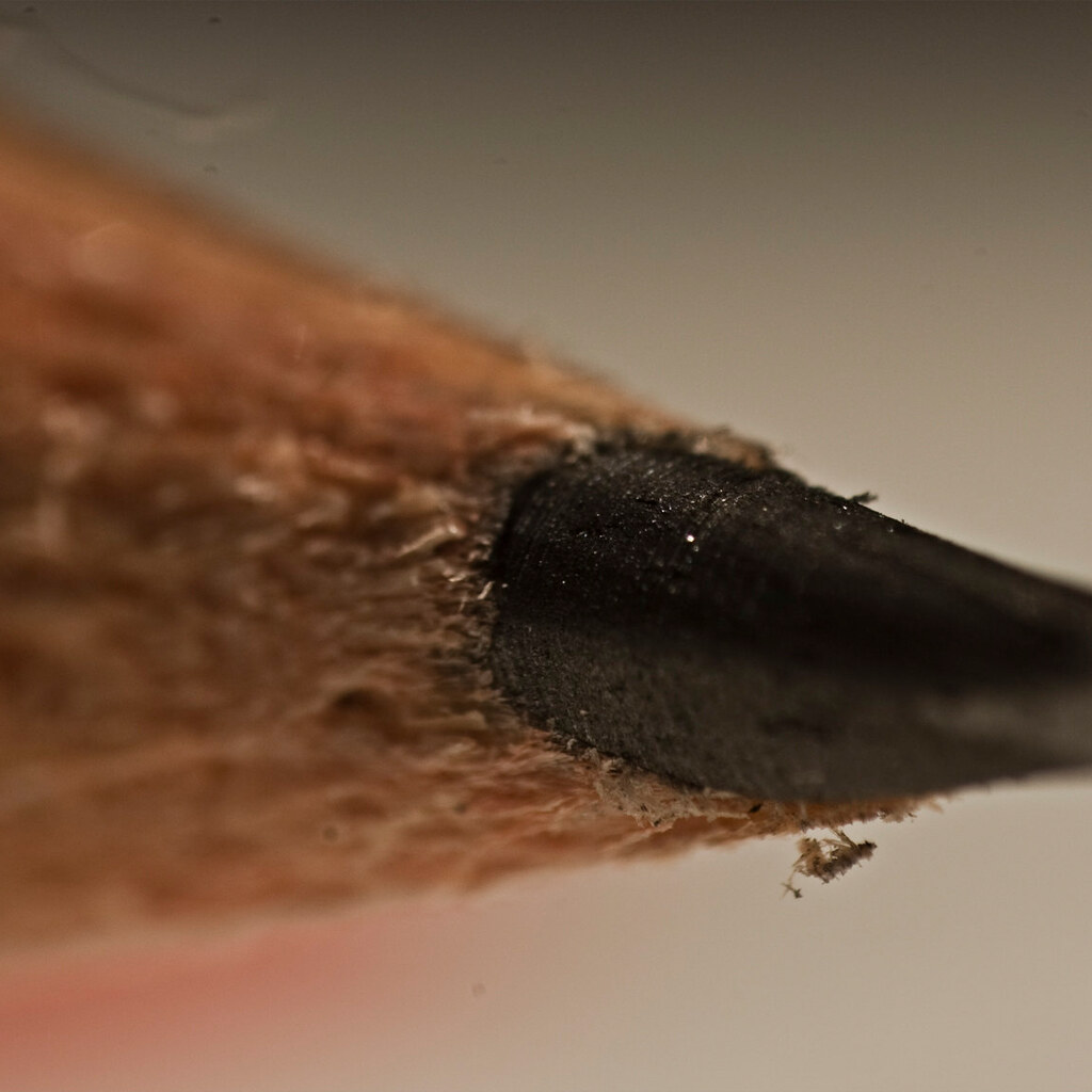 Close up photo of a lead pencil