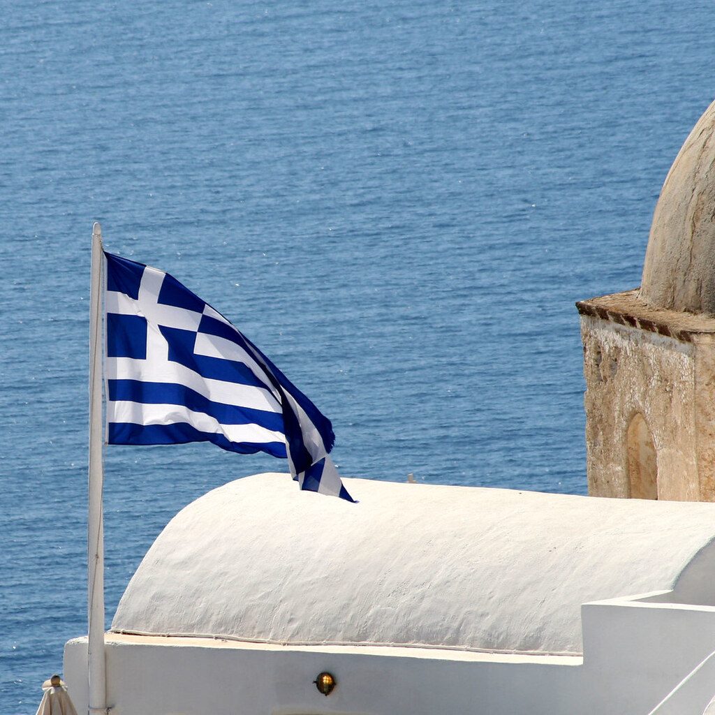 Photo of the Greek flag