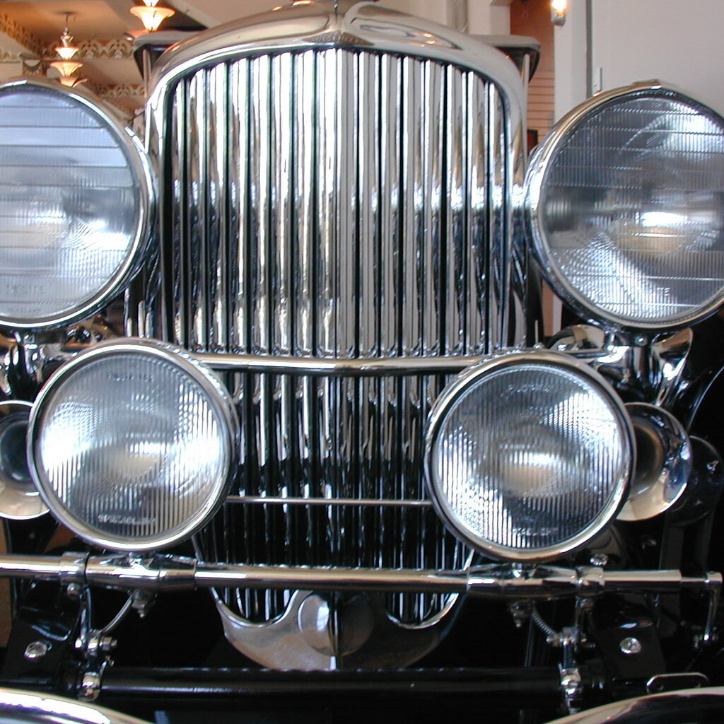 A grille on the front of a car.