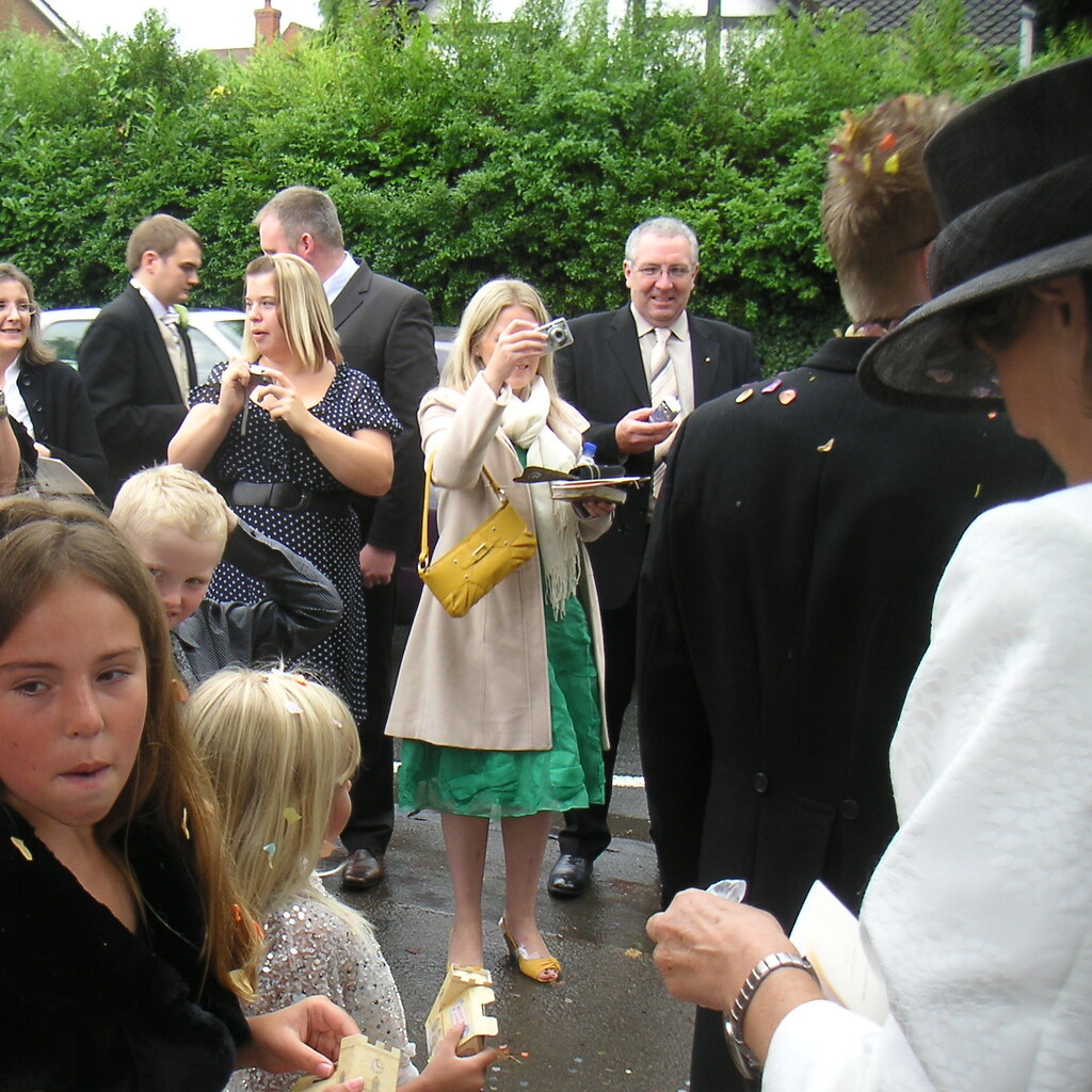 Photo of wedding guests.