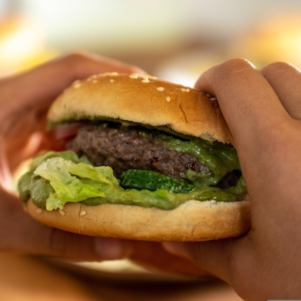 Photo of a hamburger