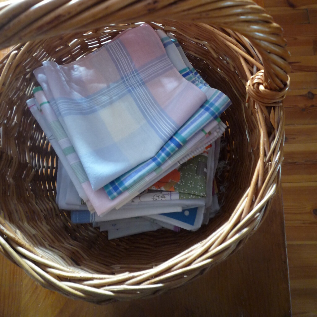 Photo of a basket of hankerchiefs