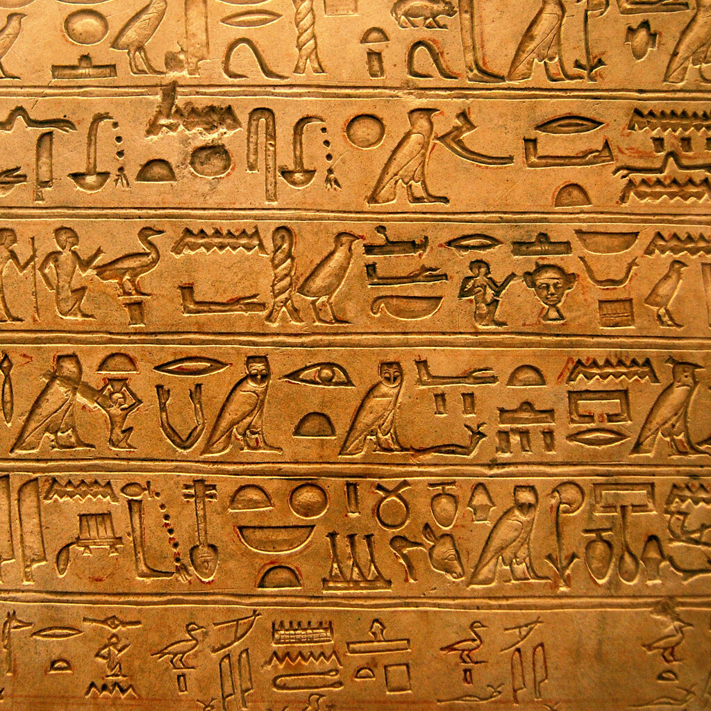 Photo of Egyptian hieroglyphics