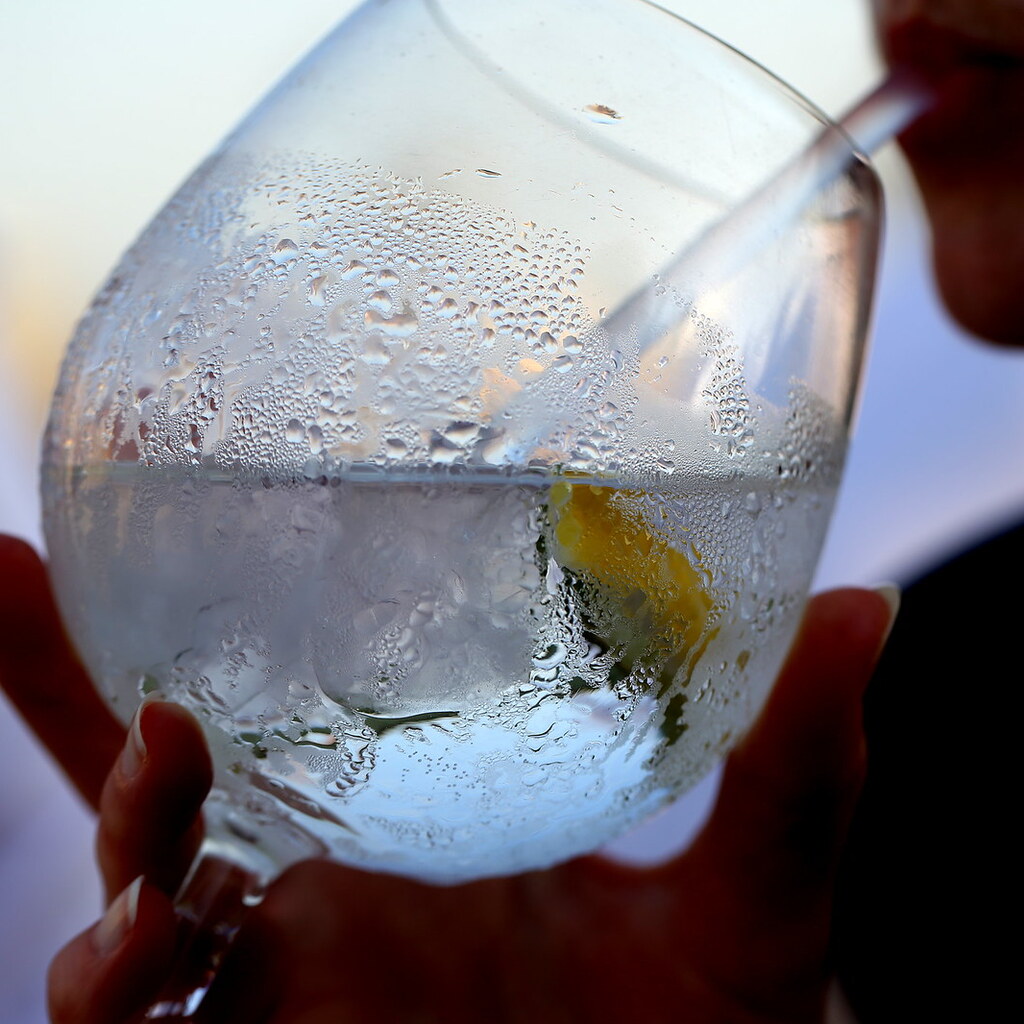 Photo of a cold drink on a humid day