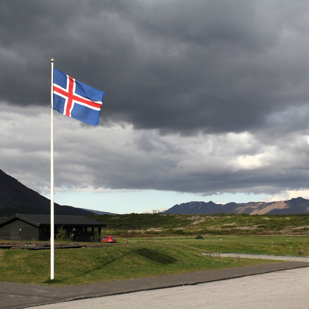 Photo of an Icelandic flag