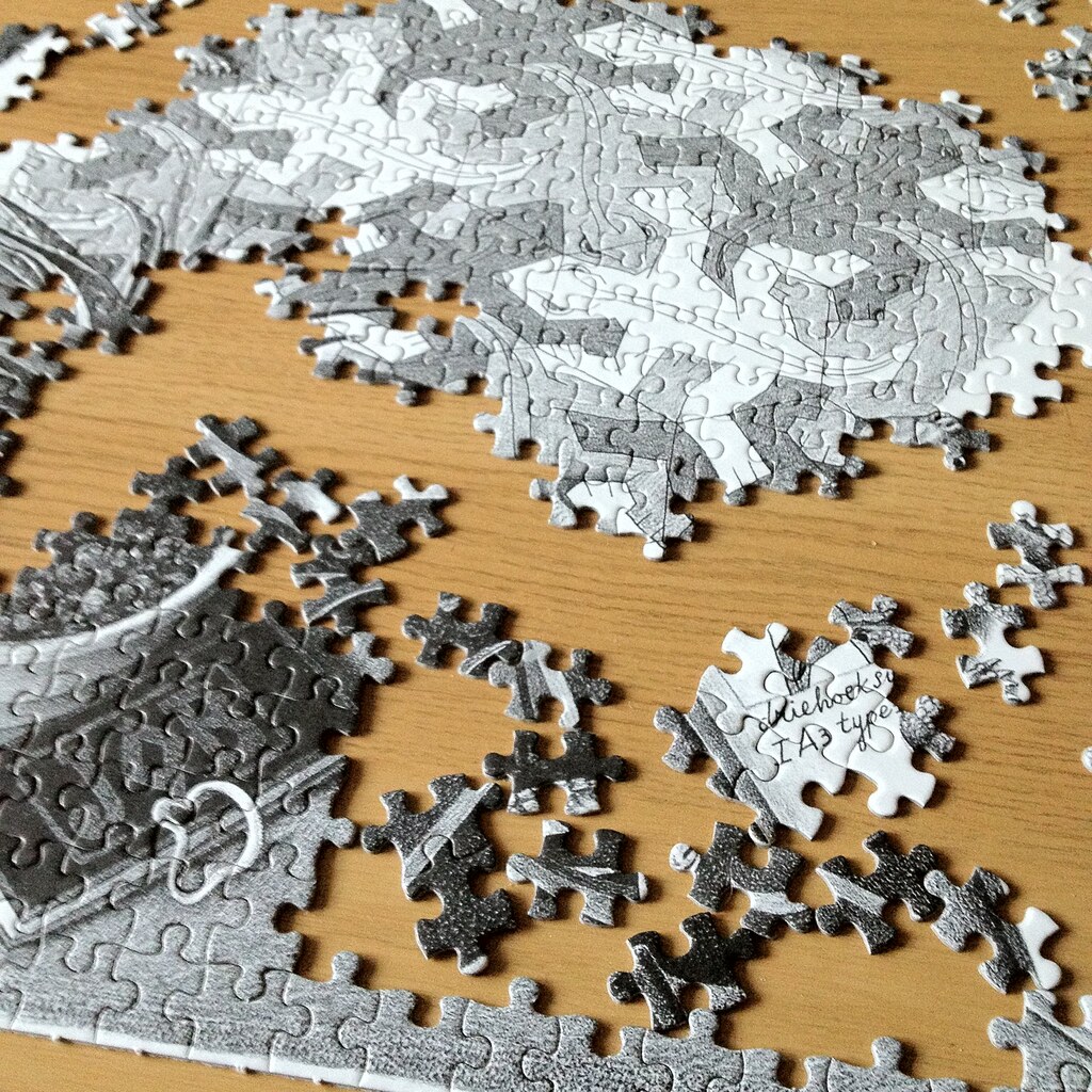 Photo of an unfinished puzzle
