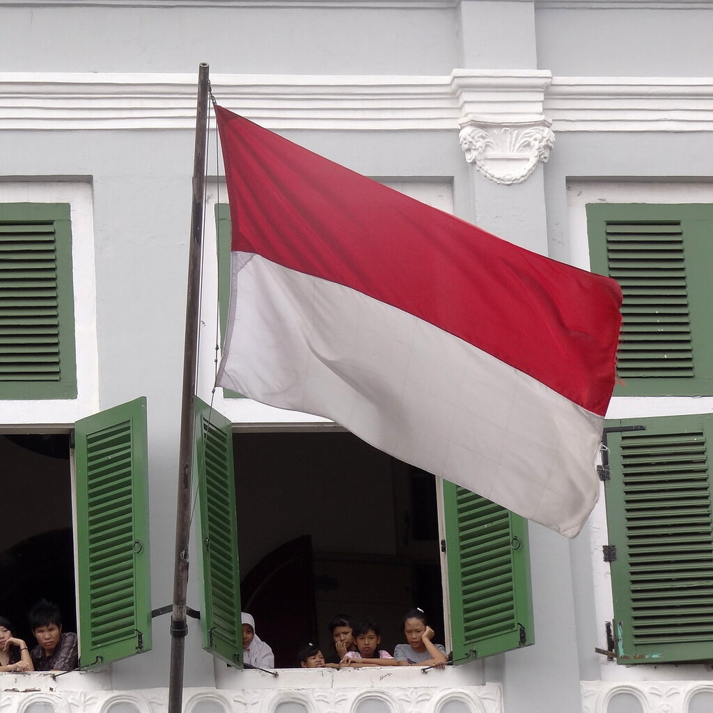 Photo of the Indonesian flag