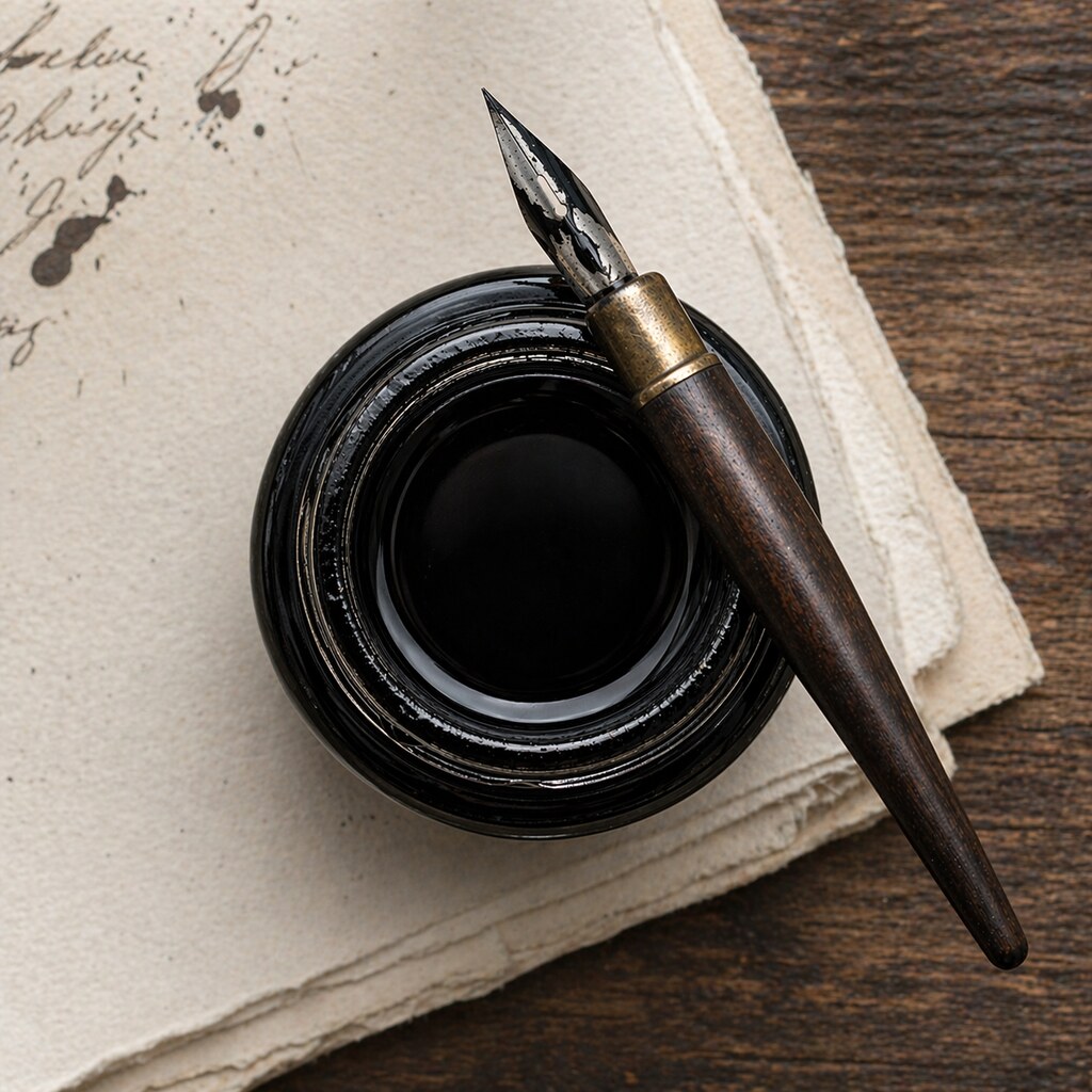 Generated image of a pot of ink