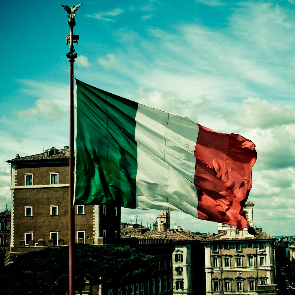 Photo of the Italian flag
