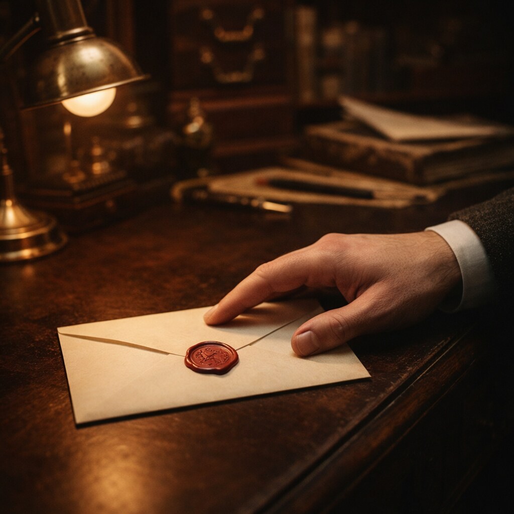 Generated image of a hand pushing an envelope