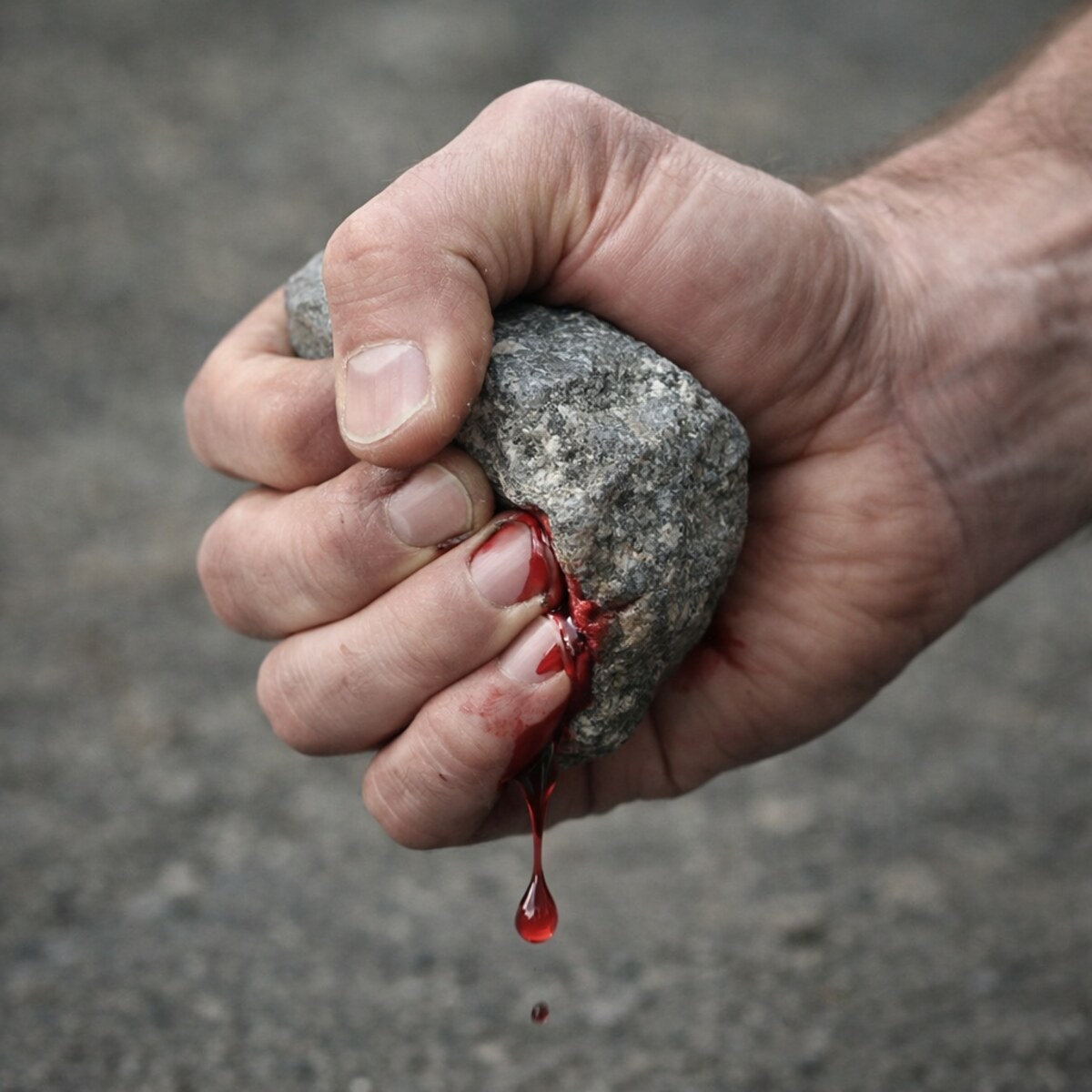 Generated image of getting blood from a stone