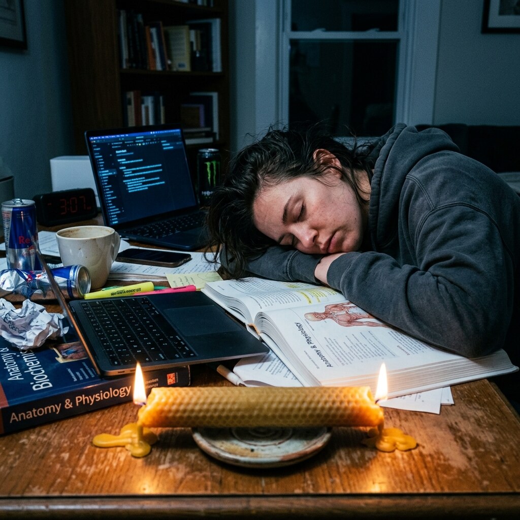 Generated image of a candle burning at both ends