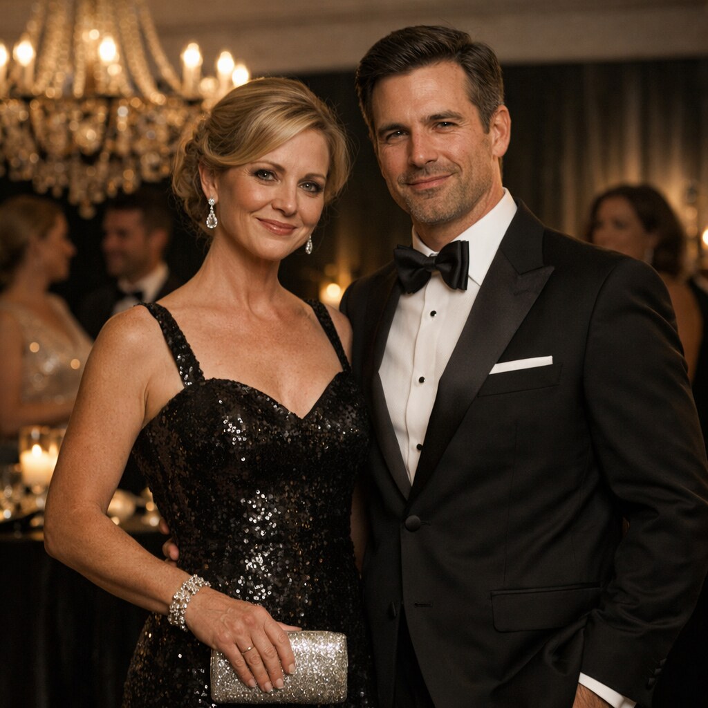 Generated image of a couple in formal attire