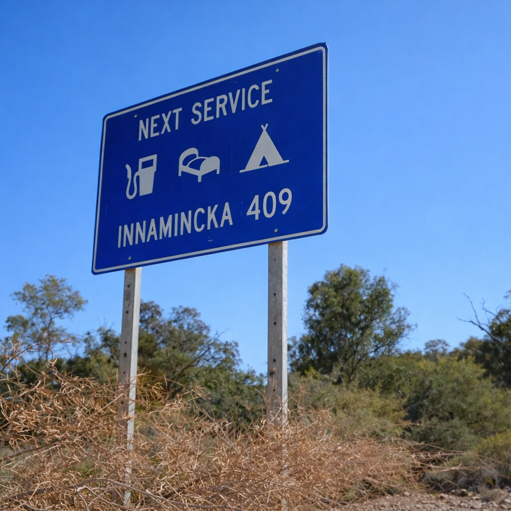 Altered photo of a no services sign