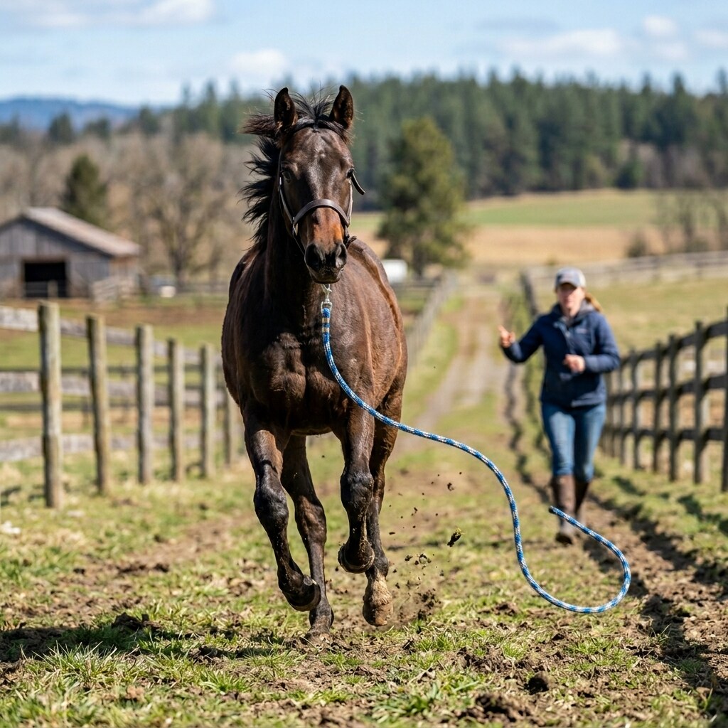 Generated image of a horse escaping