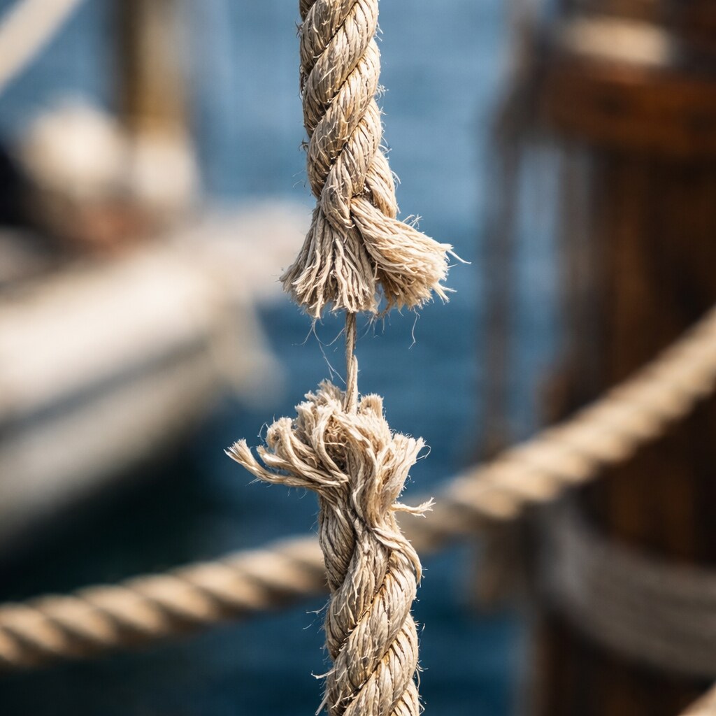 Generated image of a rope about to break