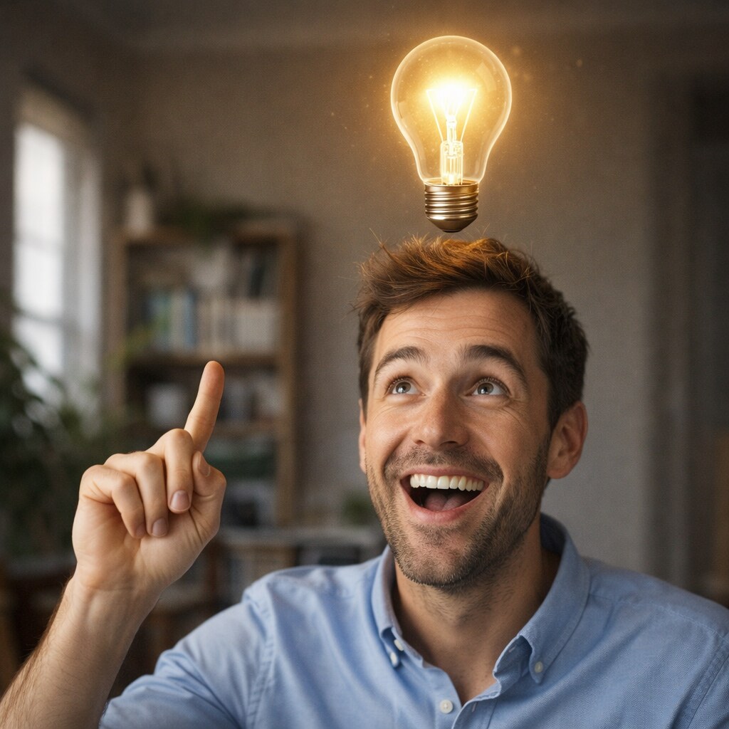 Generated image of a man having an idea