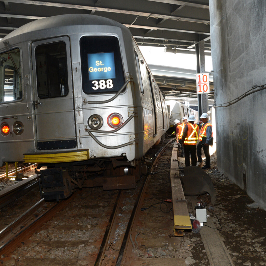Photo of a derailed train