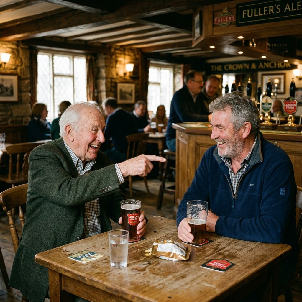 Generated image of an old man arguing with a younger man