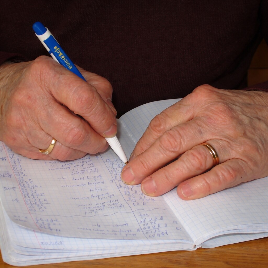 Photo of someone bookkeeping