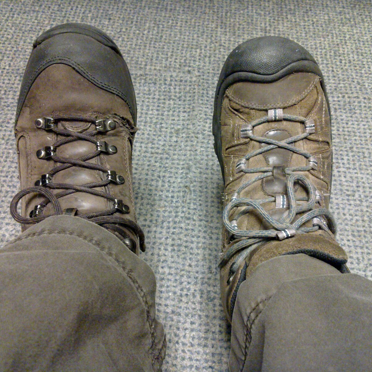 Photo of mismatched shoes