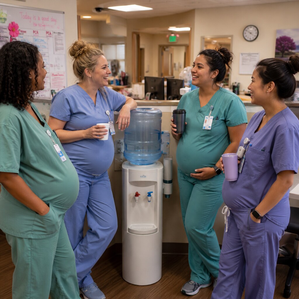 Generated image of a group of pregnant nurses