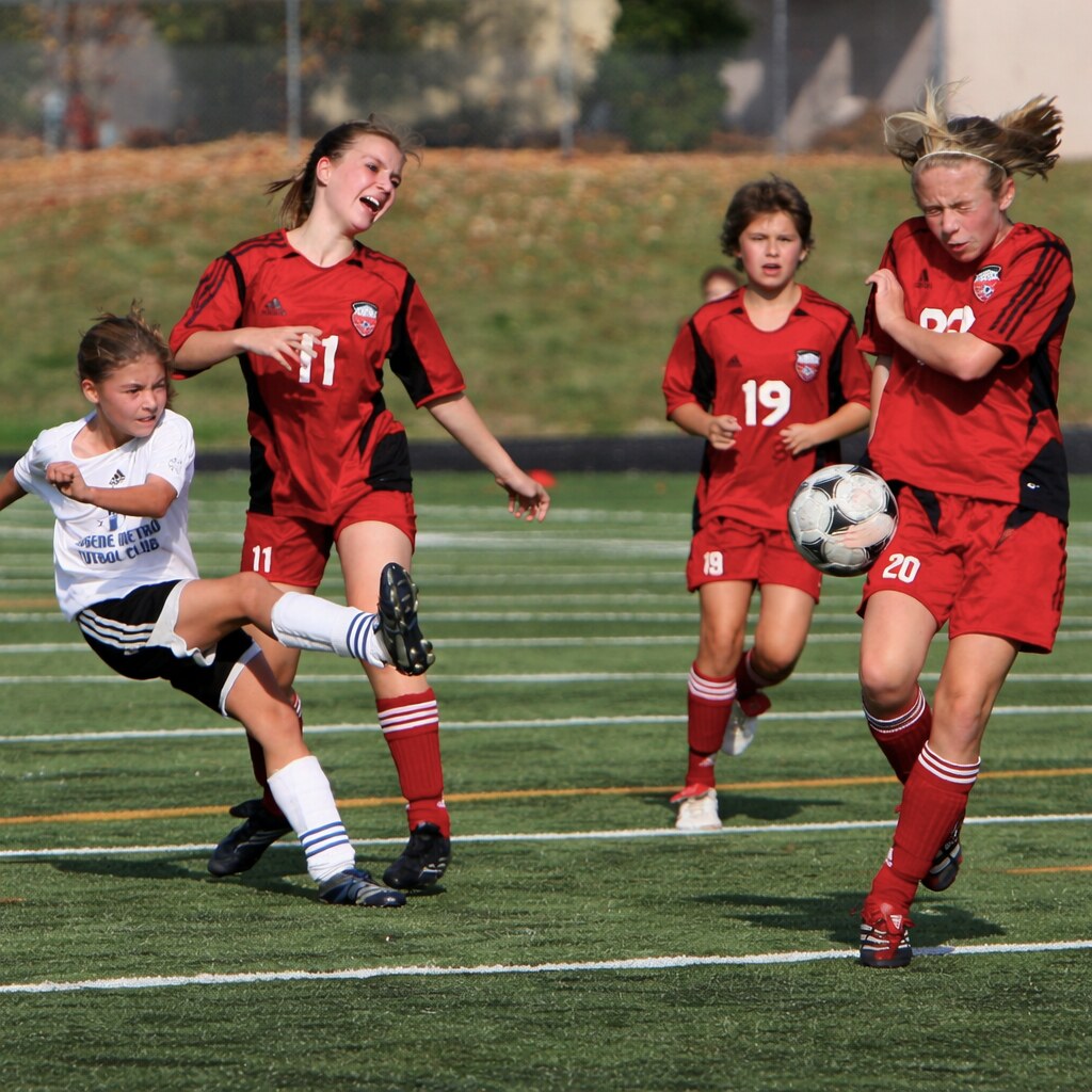 Altered photo of someone taking a hit for their team
