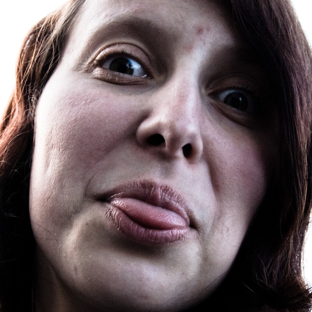 Photo of someone poking their tongue out