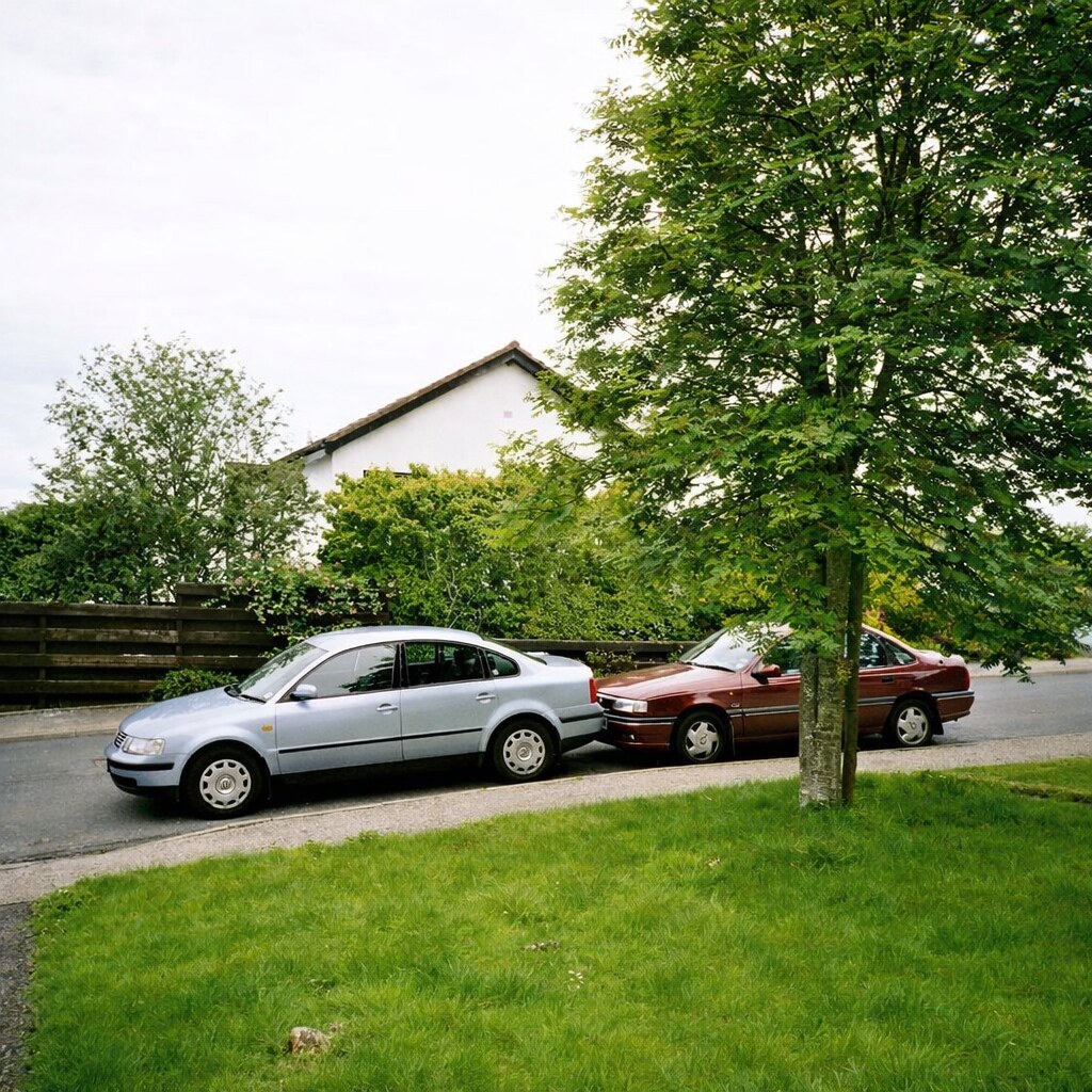 Photo of cars parked too close