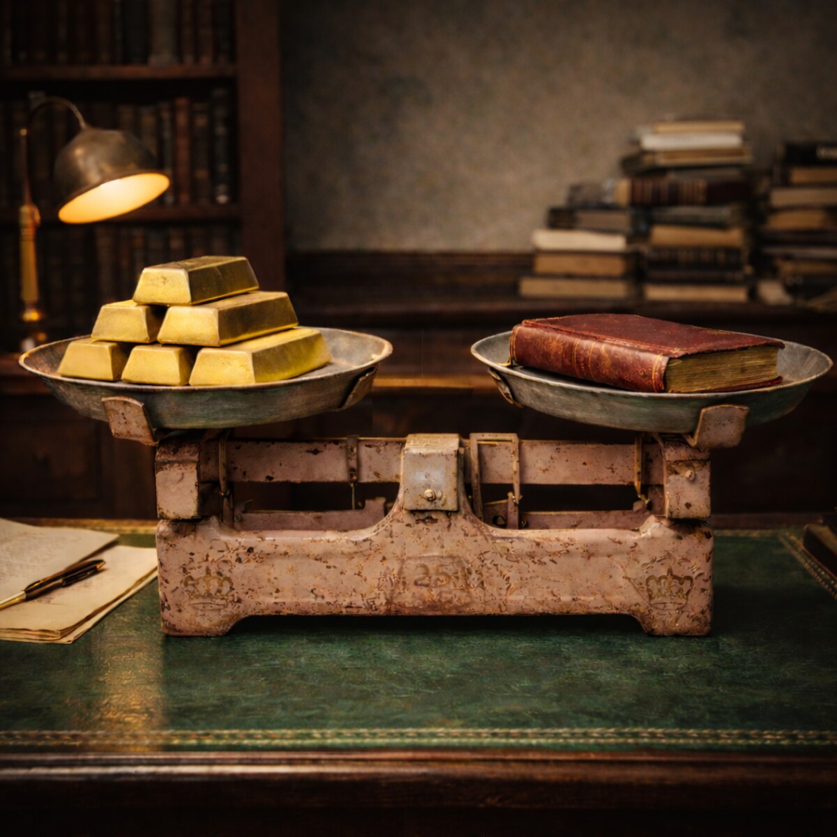 Altered image of an old scale