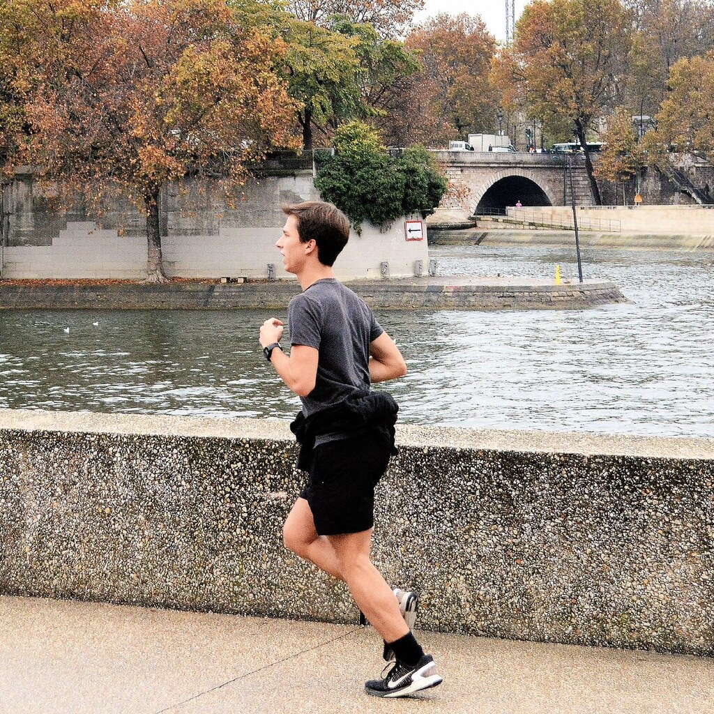 Photo of a man jogging
