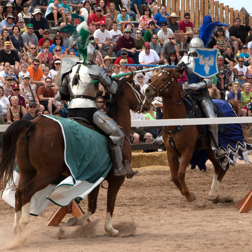 Photo of knights jousting