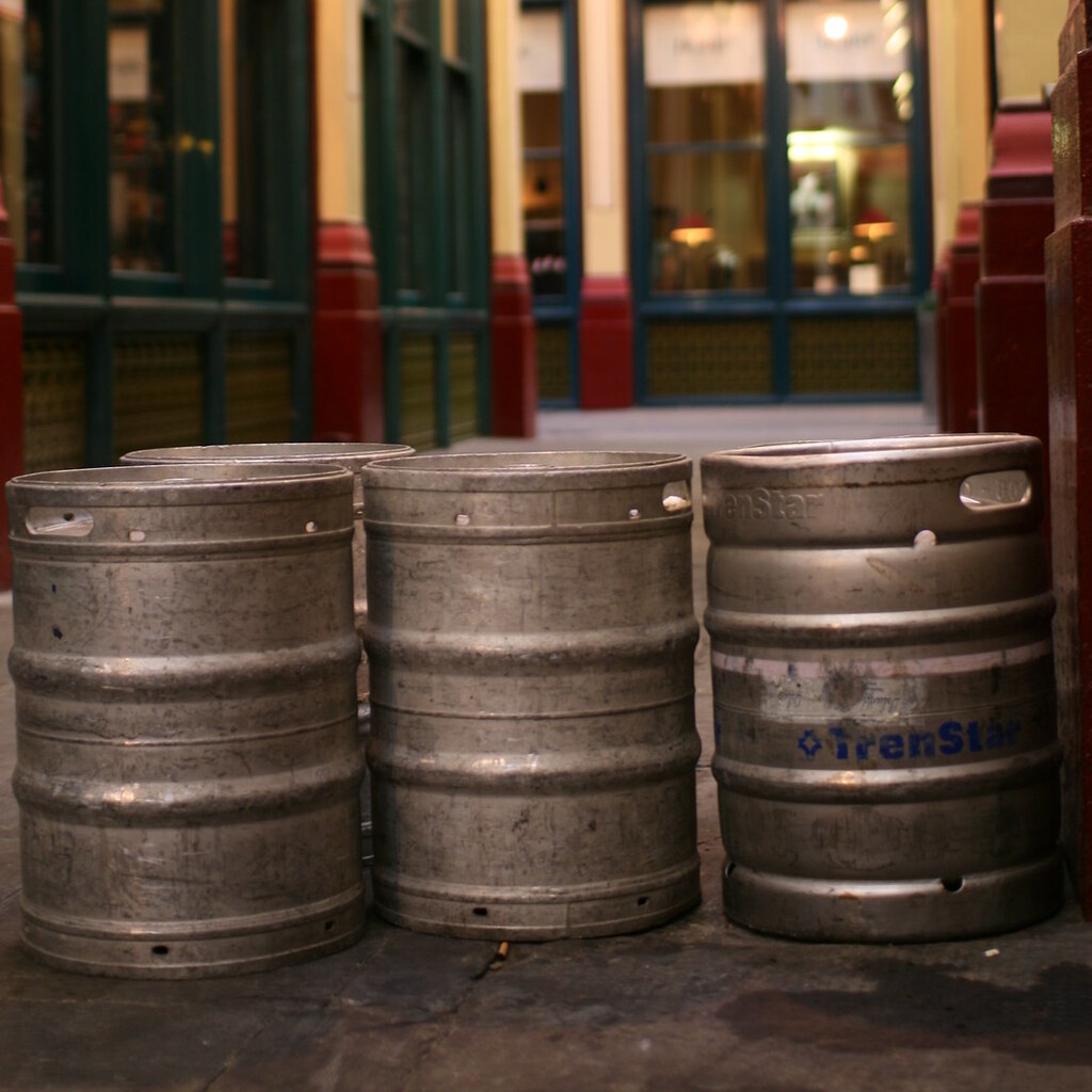 Photo of beer kegs